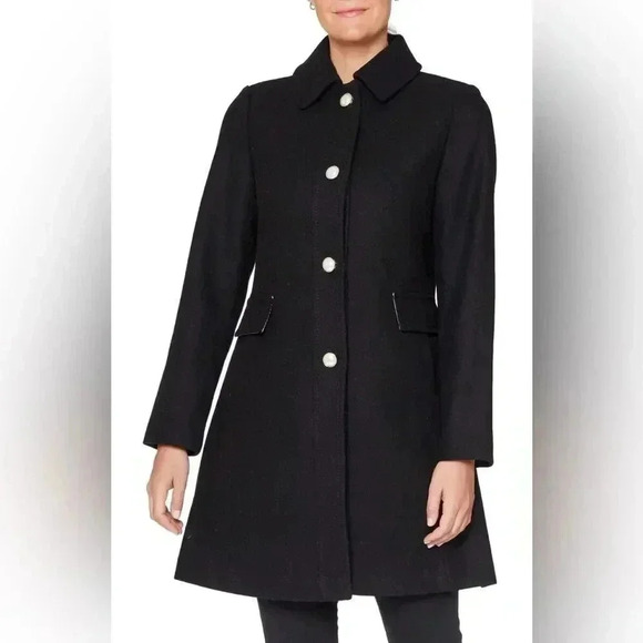 NWT Kate Space Pearl Button Wool-Blend Coat size Small - Picture 1 of 10